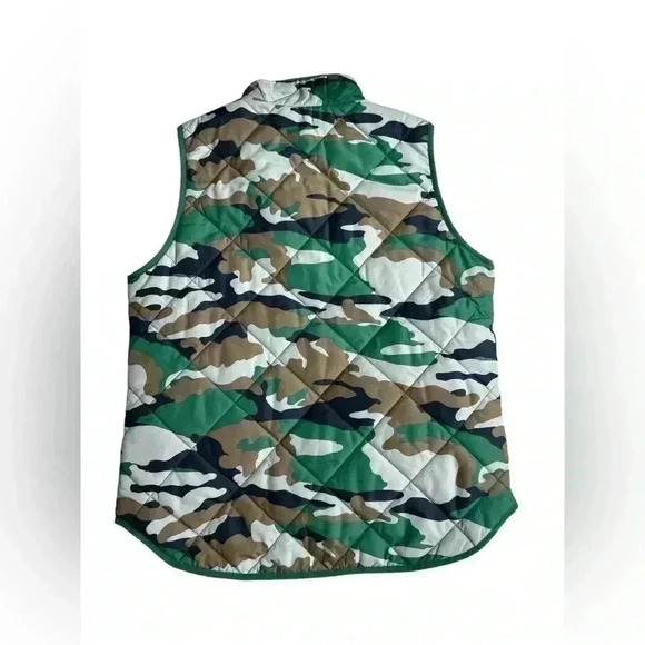 JCREW Mercantile Women’s Green CAMO Vest. Size Medium - Picture 2 of 8